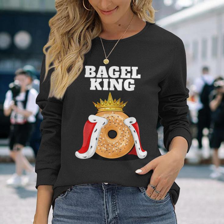 Bagel King Bagel Lover Cute Bagel Langarmshirts Geschenke für Sie