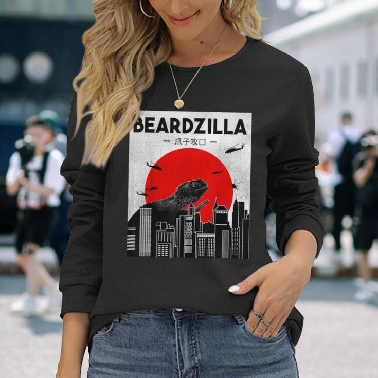 Bearded Dragon Beardzilla Lizard Lover Reptile Lover Long Sleeve T-Shirt Gifts for Her