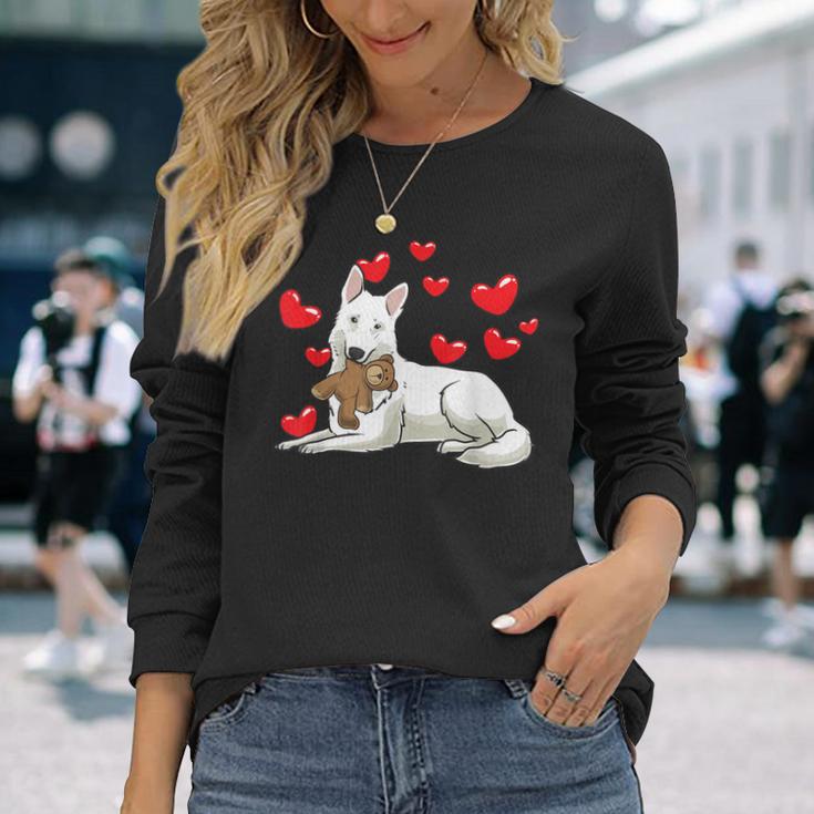 Berger Blanc Suisse Cuddly Toy And Vielen Herzen S Langarmshirts Geschenke für Sie