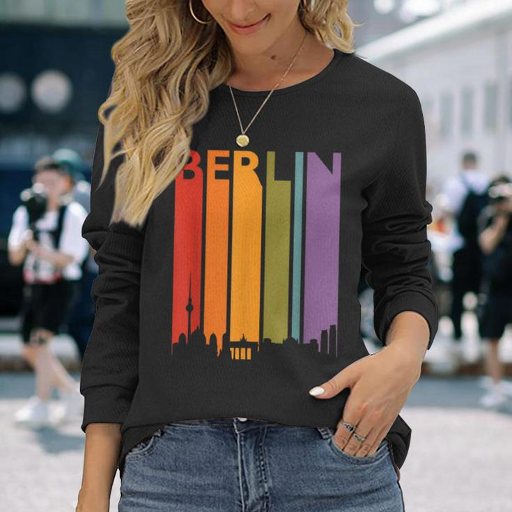 Berlin Skyline Retro Souvenir Vintage Berlin Langarmshirts Geschenke für Sie