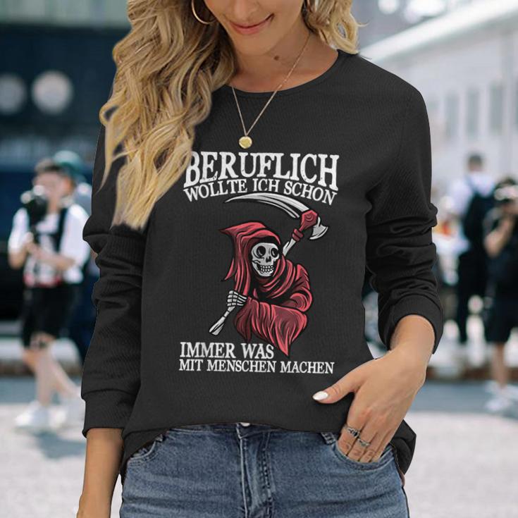 Beruflich Was Mit Menschen Machen Slogan Langarmshirts Geschenke für Sie