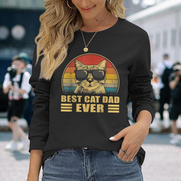 Best Cat Dad Ever Father's Day Father Cat Daddy For Men Long Sleeve T-Shirt Gifts for Her