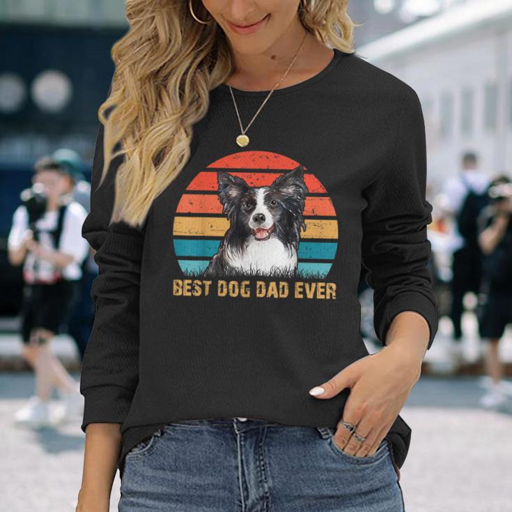 Besthund Papa Allzeit Best Dog Papa Alltimesintage Border Collie Langarmshirts Geschenke für Sie