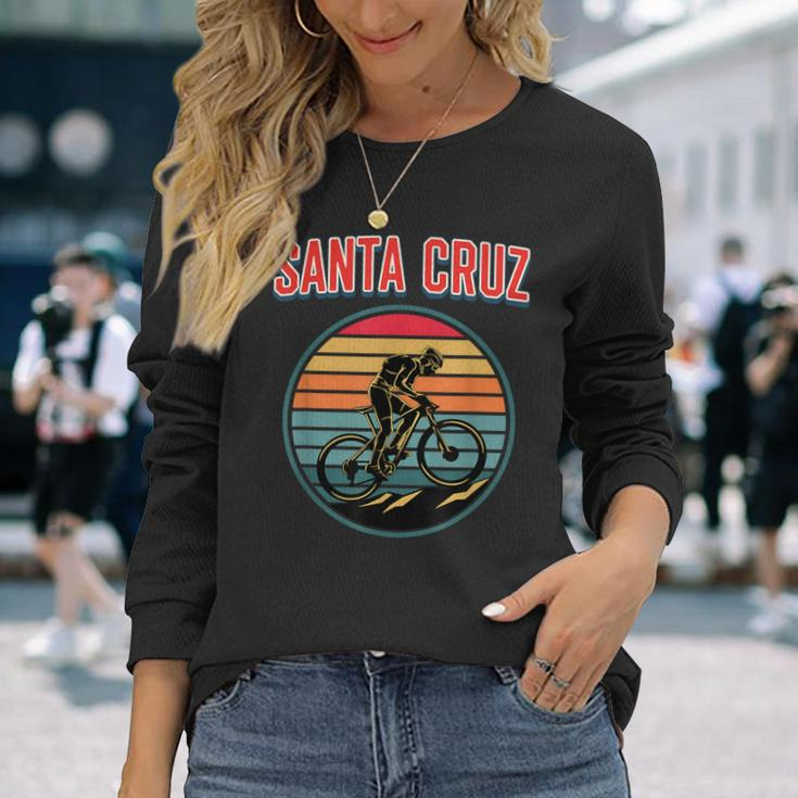Bicycle Retro Vintage Santa Cruz Summer Cycling Langarmshirts Geschenke für Sie