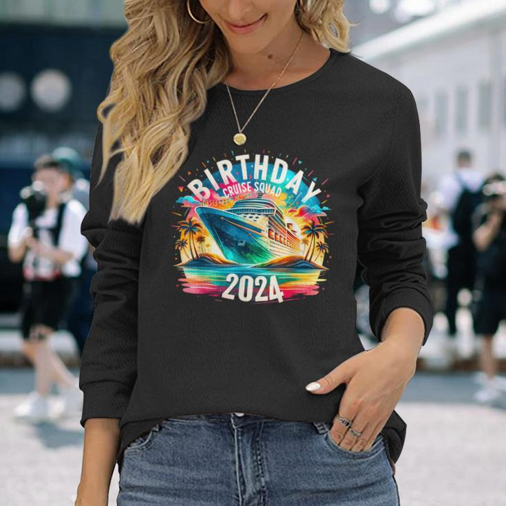Birthday Cruise Squad 2024 Birthday Party Cruise 2024 Long Sleeve T-Shirt Gifts for Her