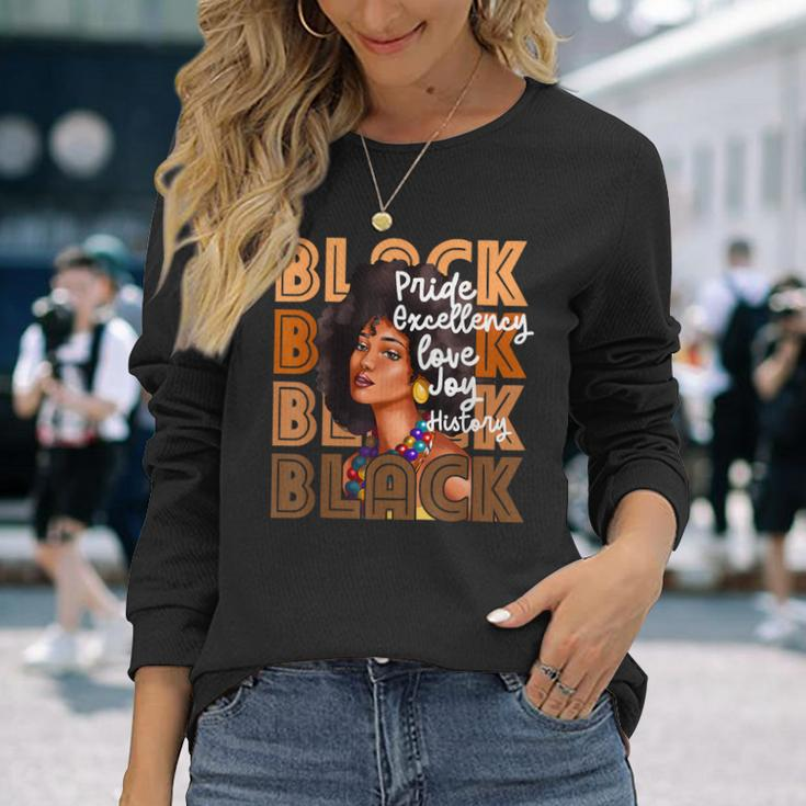 Black Pride Excellency Love Joy History Junenth Long Sleeve T-Shirt Gifts for Her