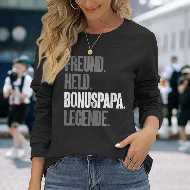 Bonuspapa Bester Stiefpapa Stiefvater Bonus Papa Langarmshirts Geschenke für Sie