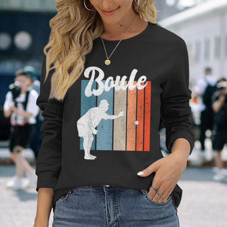 Boule Petanque Game Sport French Retro Vintage Langarmshirts Geschenke für Sie