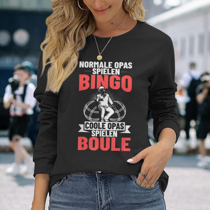 Boulplayer Grandpa Boccia Game Boule Play Petanque Langarmshirts Geschenke für Sie