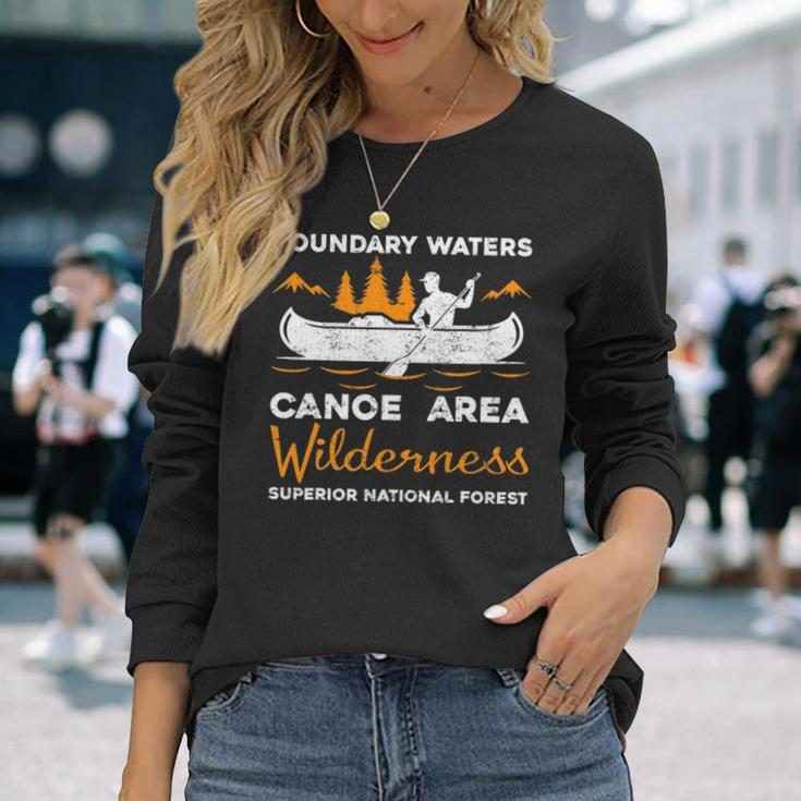 Boundary Waters Canoe Area Kayak Lover Long Sleeve T-Shirt Gifts for Her
