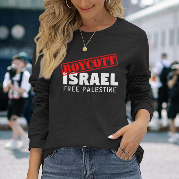 Boycott Israel Free Palestine Stand With Gaza Humanist Cause Long Sleeve T-Shirt Gifts for Her