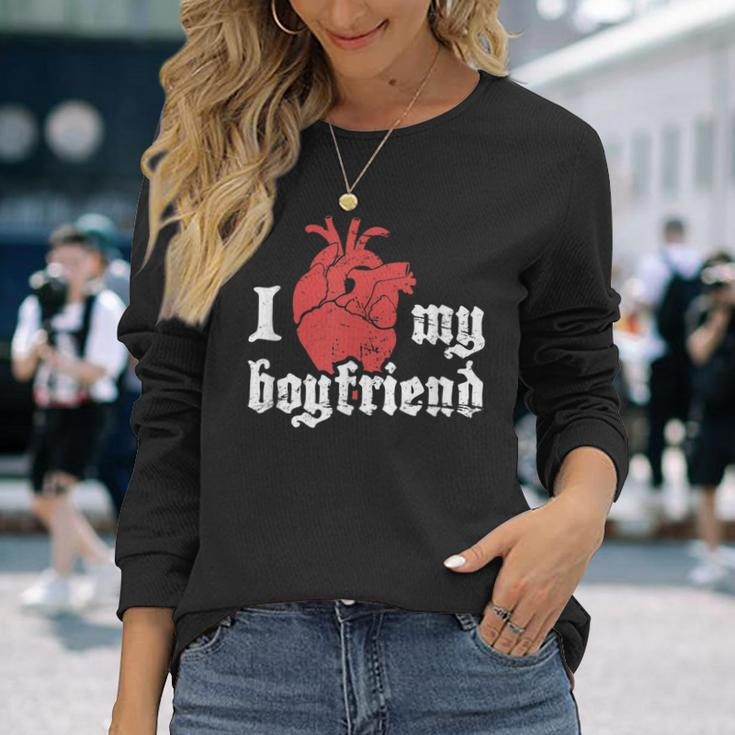Boyfriend Punk Rock Band & Hardcore Punk Rock Long Sleeve T-Shirt Gifts for Her