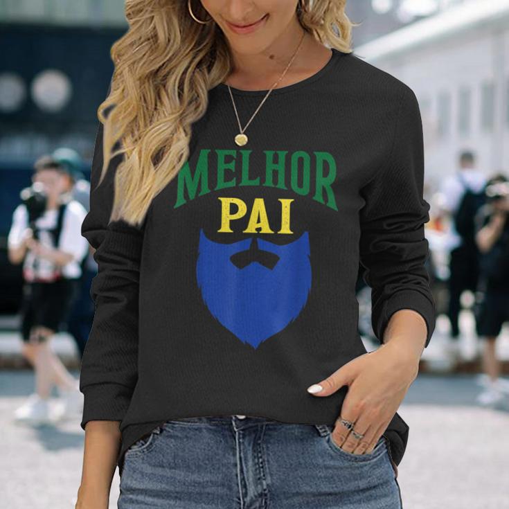 Brasilianisches Brasilien-Papa Dia Dos Pais Pai Langarmshirts Geschenke für Sie