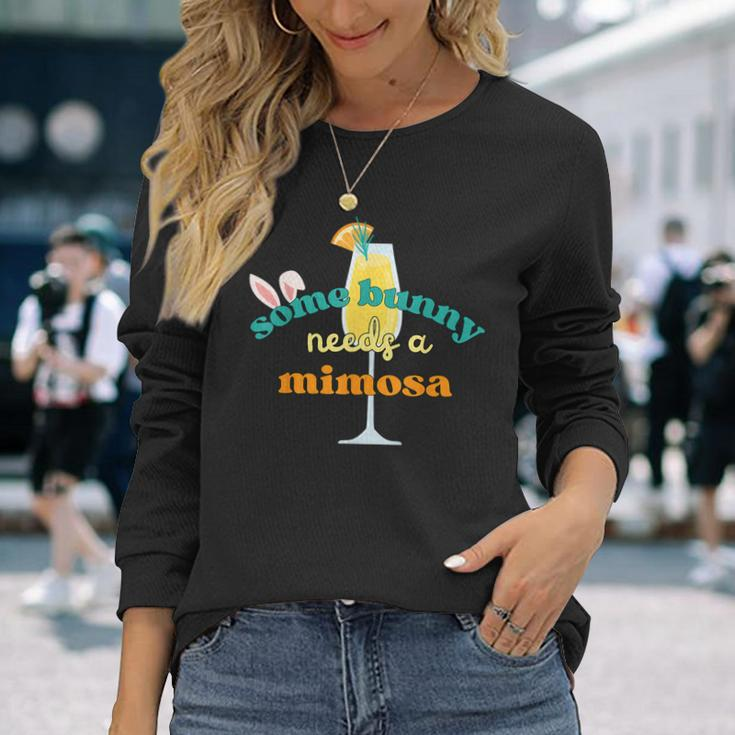 Some Bunny Needs A Mimosa Easter Brunch Women Long Sleeve T-Shirt Gifts for Her