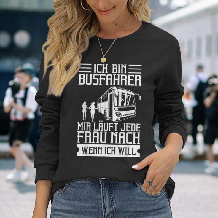 Busfahrer Lustig Bus Fahren Linienbus Modell Linienbusfahrer Langarmshirts Geschenke für Sie