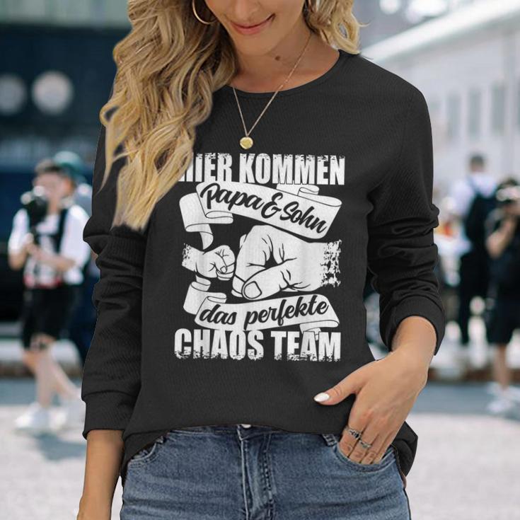 Chaos Team Papa Und Sohn Werdenderater Papa Loading Langarmshirts Geschenke für Sie