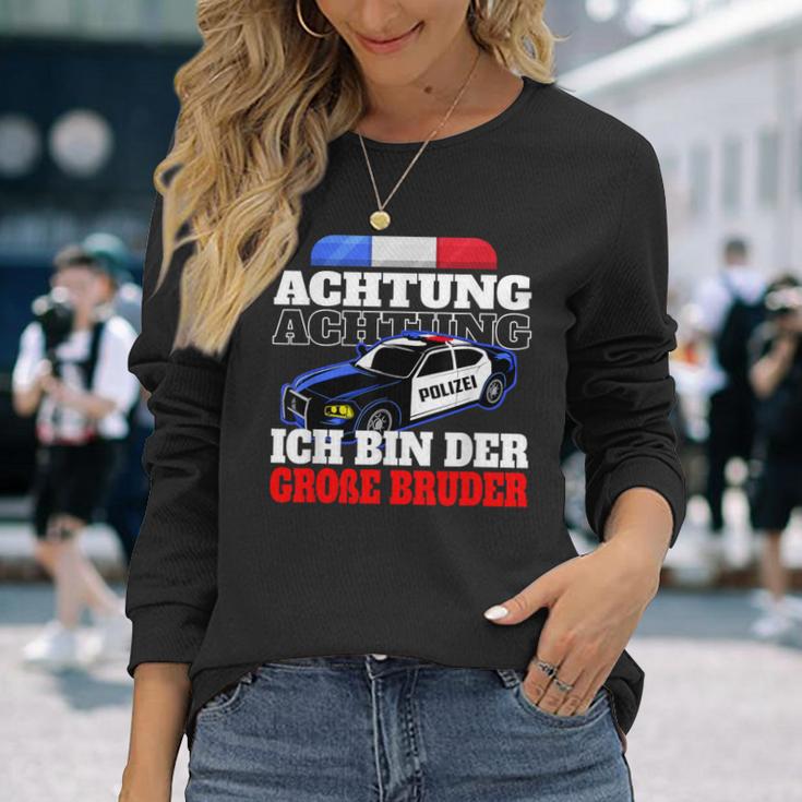 Children's Ich Bin Der Große Bruder Police Siblings Langarmshirts Geschenke für Sie