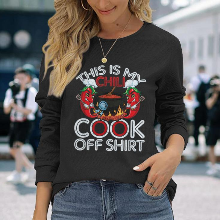 This Is My Chili Cook Off Mexican Food Cinco De Mayo Long Sleeve T-Shirt Gifts for Her