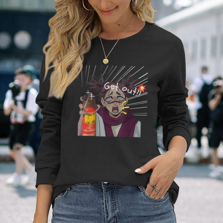 Choso Meme Get Out Long Sleeve T-Shirt Gifts for Her