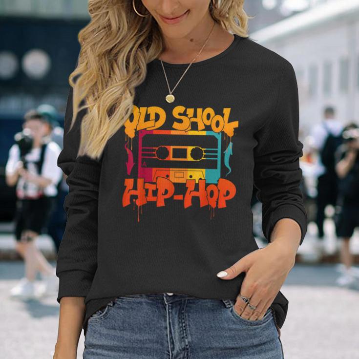 Cool Retro Old School Hip Hop 80S 90S Costume Cassette Langarmshirts Geschenke für Sie