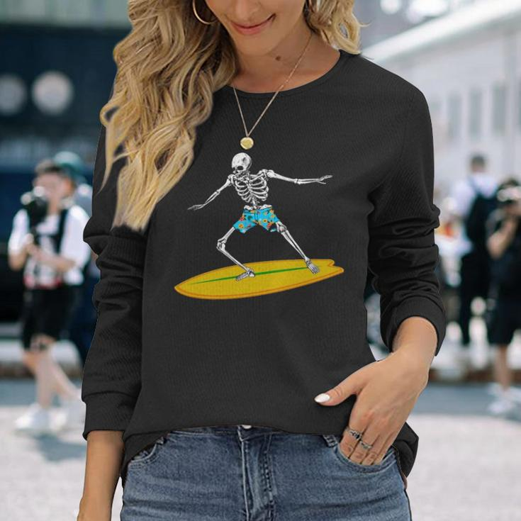 Cool Surfing Art Surfboard Surf Coach Surfer Long Sleeve T-Shirt Gifts for Her