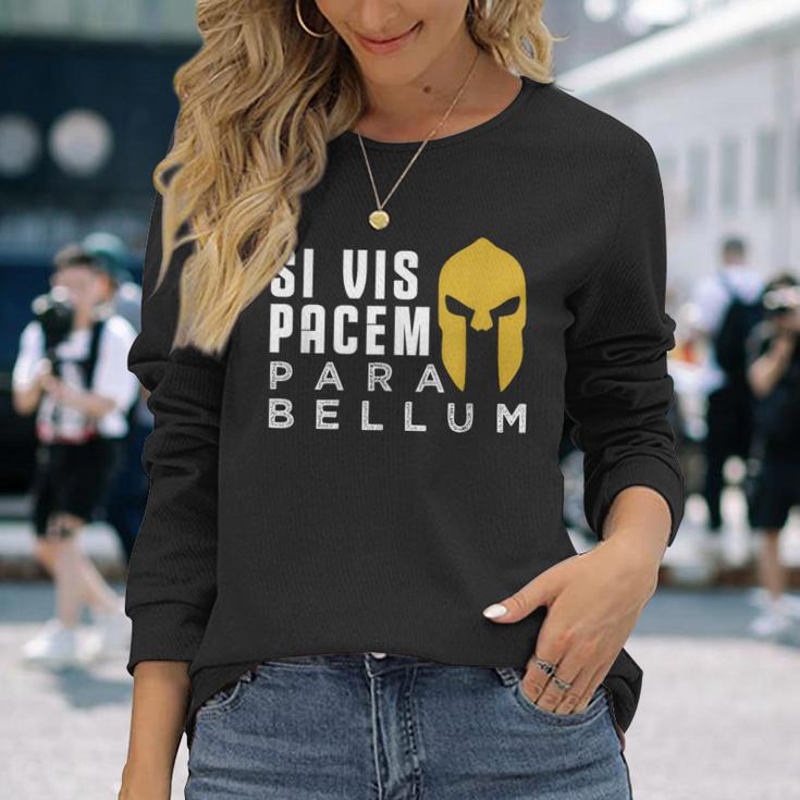 Cooles Si Vis Pacem Para Bellum I Latin Slogan Langarmshirts Geschenke für Sie