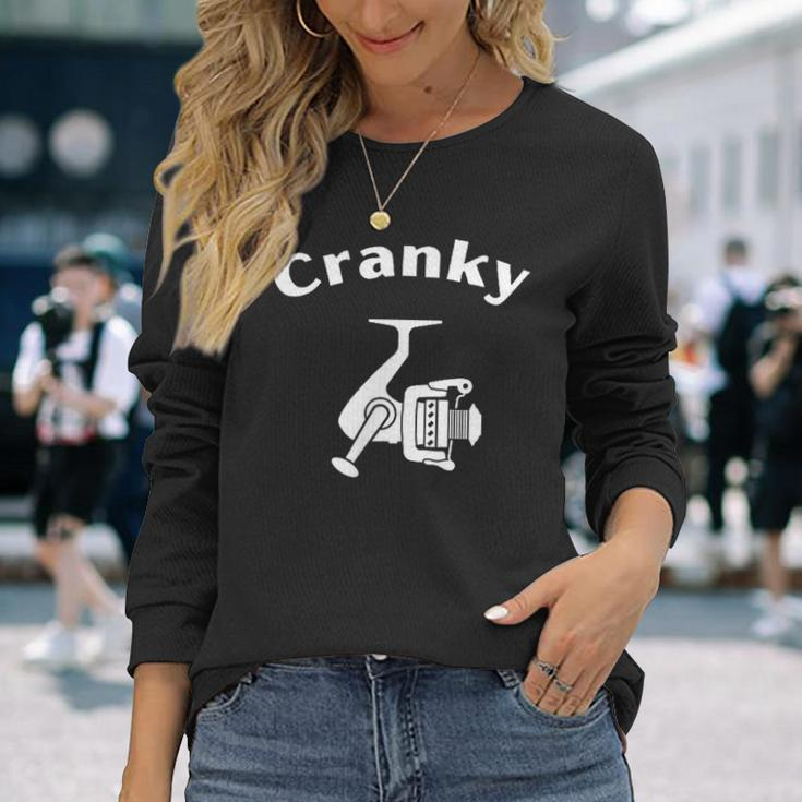 Crankbait Fishing Lures Cranky Terrible Cycling Long Sleeve T-Shirt Gifts for Her