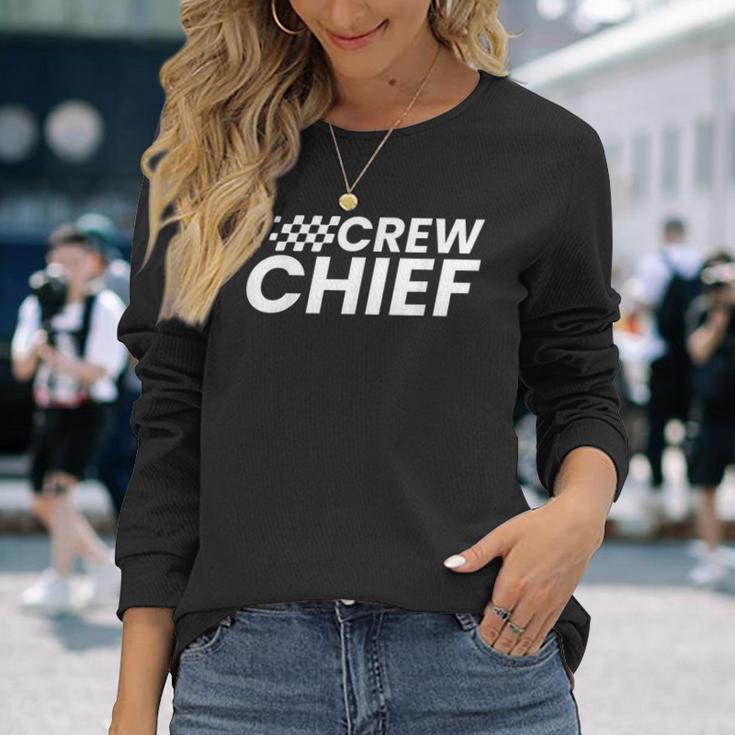 Crew Chief Pit Crew Racing Team Racer Car Long Sleeve T-Shirt Gifts for Her