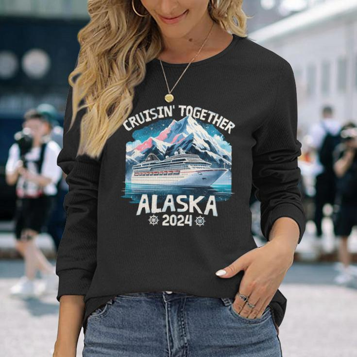 Cruisin Together Alaska 2024 Family Friend Alaska Cruise Long Sleeve T-Shirt Gifts for Her