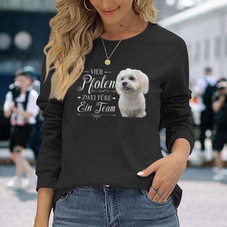 Cute Maltese Dog Graphic Langarmshirts Geschenke für Sie