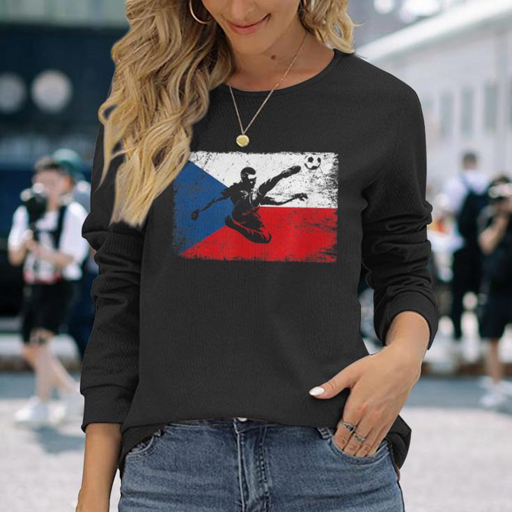 Czech Flag Football Jersey Langarmshirts Geschenke für Sie