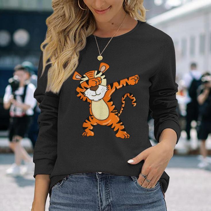 Dabbing Tiger Boys Tiger Dab Langarmshirts Geschenke für Sie