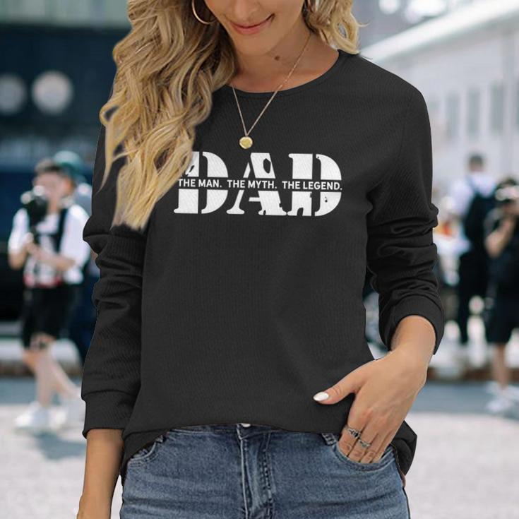 Dad The Man The Myth The Legend Papa Der Mann Mythos Legende Langarmshirts Geschenke für Sie