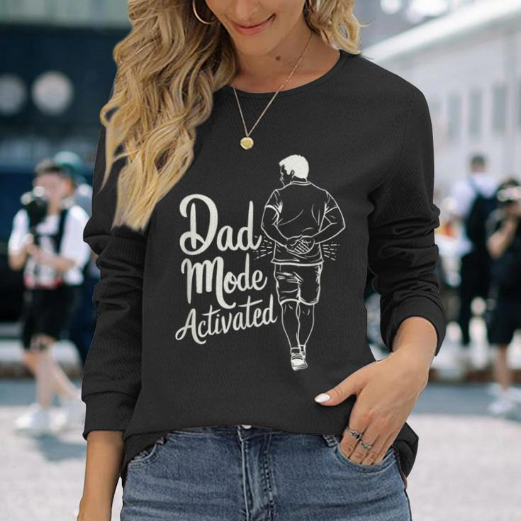 Dad Mode Activated Dad Meme Father's Day Best Father Long Sleeve T-Shirt Gifts for Her