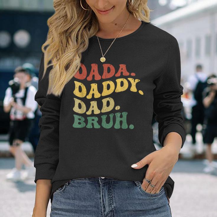 Dada Daddy Dad Bruhatertag Junge Papa Ehemannaterschaft Langarmshirts Geschenke für Sie