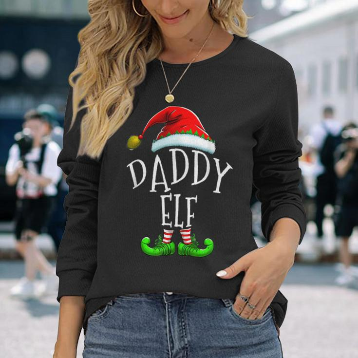 Daddy Elf Family Matching Christmas Long Sleeve T-Shirt Gifts for Her