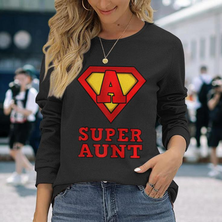 Damen Superhelden-Super-Tante- – Tolles Geschenk Langarmshirts Geschenke für Sie