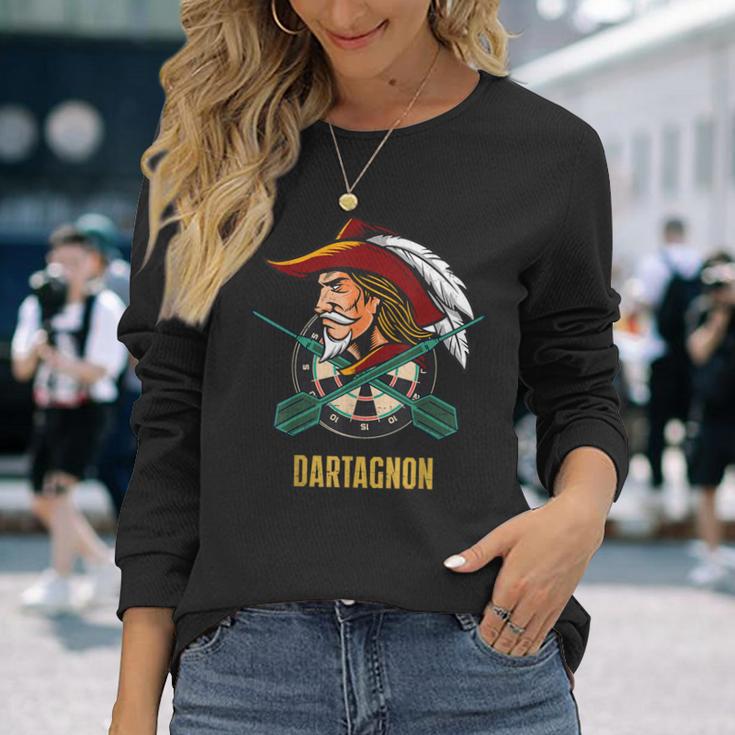 Dartagnan Dart Musker Darts Bullseye Retro Langarmshirts Geschenke für Sie