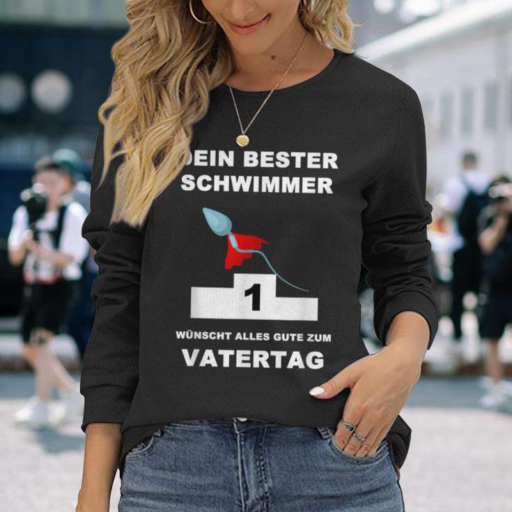 Dein Bester Schwimmer Wünscht Alles Gute Zum Fathertag S Langarmshirts Geschenke für Sie