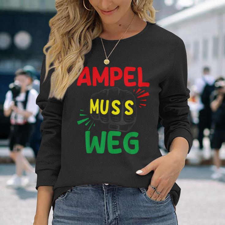 Die Ampel Muss Weg Gray Langarmshirts Geschenke für Sie