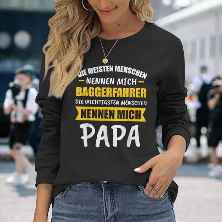 Digger Excavator Driver Dad Slogan Langarmshirts Geschenke für Sie