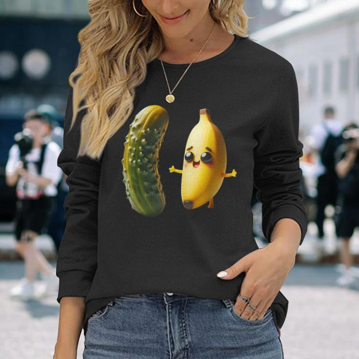 Dill Pickle Dilly Pickle Kosher Dill Lover Baby Banana Boy Long Sleeve T-Shirt Gifts for Her