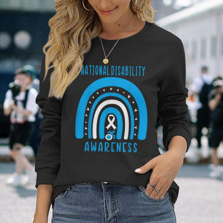 Disability Employment Awareness Month Disability Pride Month Long Sleeve T-Shirt Gifts for Her