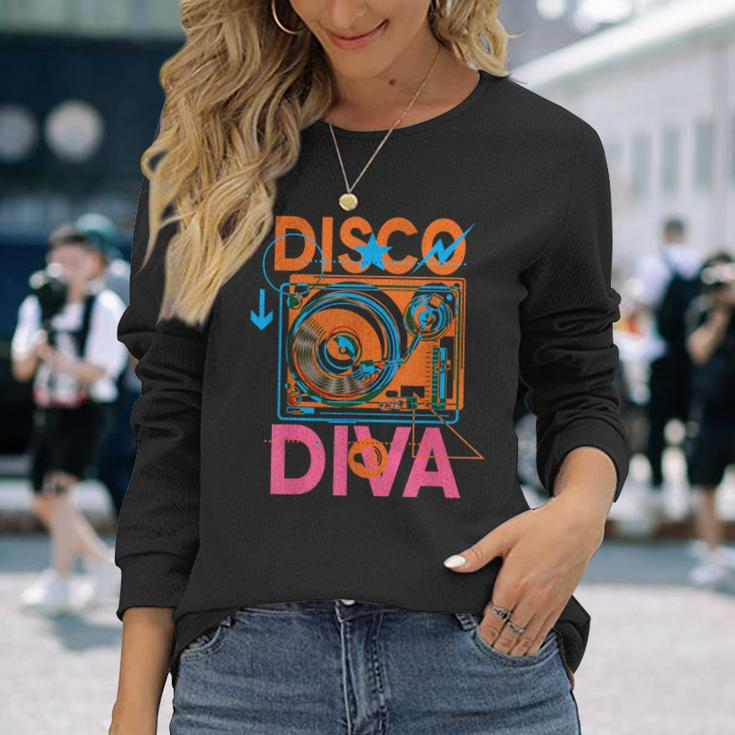 Disco Diva 60S 70S 80S Costume Party Long Sleeve T-Shirt Gifts for Her