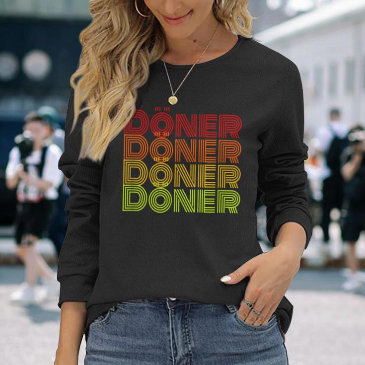 Doner Kebab Retro Langarmshirts Geschenke für Sie