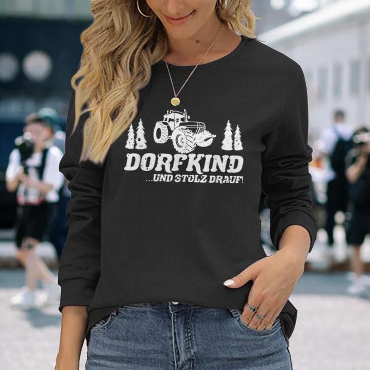 Dorfkind Und Stolz Drauf Langarmshirts, Landleben Village-Liebhaber Geschenke für Sie