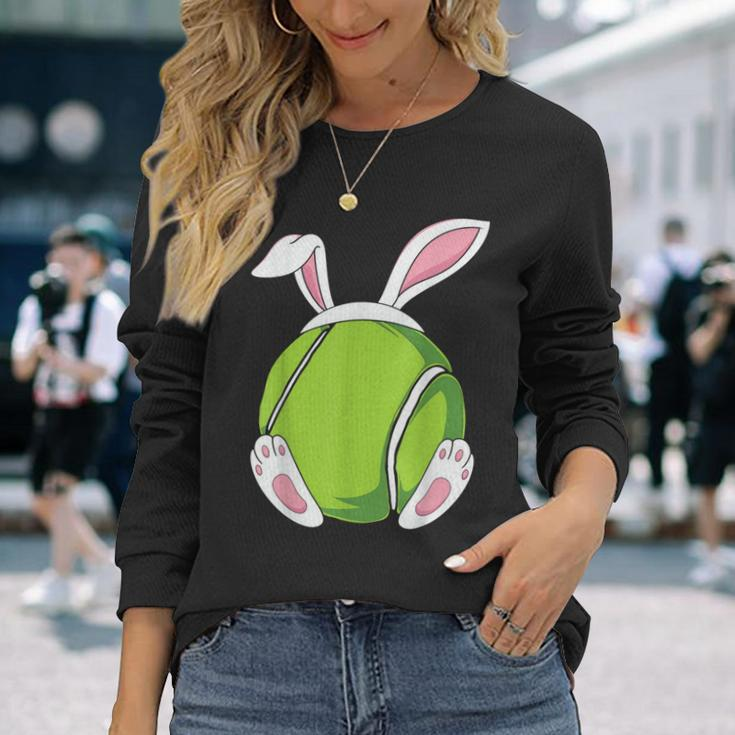 Easter Bunny Tennis Easter Tennis Rabbit Ears Langarmshirts Geschenke für Sie