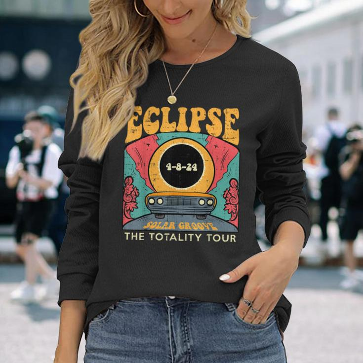 Eclipse Solar Groove Totality Tour Retro 4824 Women Long Sleeve T-Shirt Gifts for Her