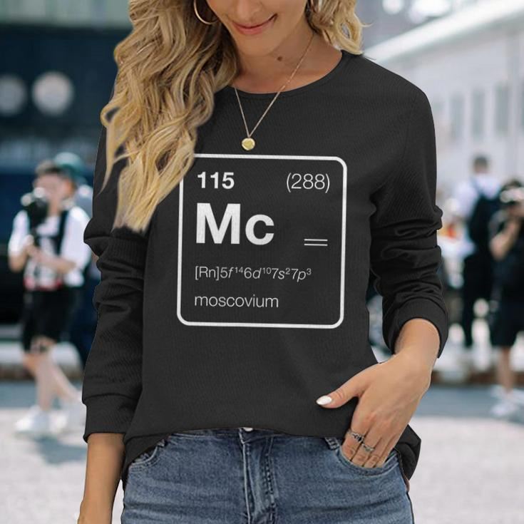 Element 115 Moscovium Periodic Table Long Sleeve T-Shirt Gifts for Her