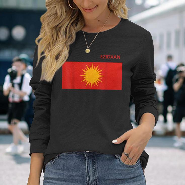 Ezidi Flag Yezidiintage Langarmshirts Geschenke für Sie